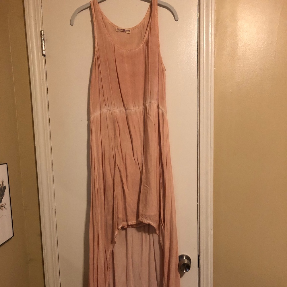 Blush/Peachy High Low Dress